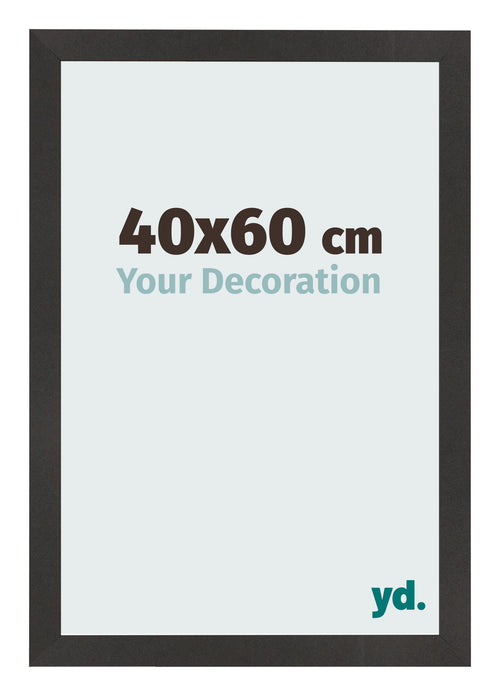 Marco de Fotos 40x60 cm Negro Mate MDF Bologna Delantera Tamano | Yourdecoration.es