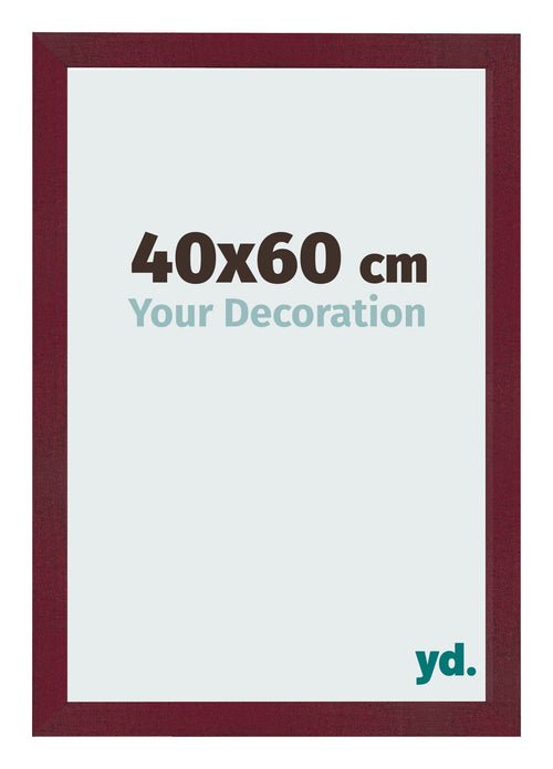 Marco de Fotos 40x60 cm Vino Tinto Barrido MDF Bologna Delantera Tamano | Yourdecoration.es