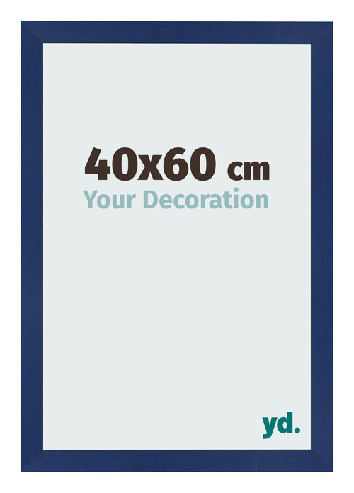 Marco de Fotos 40x60cm Azul Oscuro Barrido MDF Bologna Delantera Tamano | Yourdecoration.es