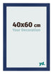Marco de Fotos 40x60cm Azul Oscuro Barrido MDF Bologna Delantera Tamano | Yourdecoration.es