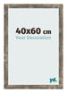 Marco de Fotos 40x60cm Azul Y Dorado Fusionado MDF Bologna Delantera Tamano | Yourdecoration.es
