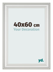 Marco de Fotos 40x60cm Blanco Barrido MDF Lazio Delantera Tamano | Yourdecoration.es