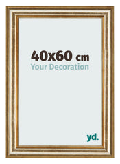 Marco de Fotos 40x60cm Dorado Antiguo MDF Lazio Delantera Tamano | Yourdecoration.es