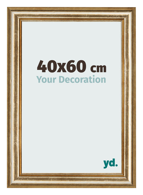 Marco de Fotos 40x60cm Dorado Antiguo MDF Lazio Delantera Tamano | Yourdecoration.es