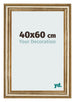 Marco de Fotos 40x60cm Dorado Antiguo MDF Lazio Delantera Tamano | Yourdecoration.es
