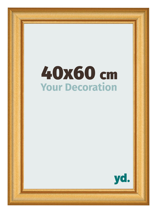 Marco de Fotos 40x60cm Dorado Matte MDF Lazio Delantera Tamano | Yourdecoration.es
