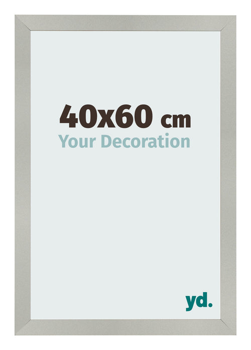 Marco de Fotos 40x60cm Plateado Mate MDF Bologna Delantera Tamano | Yourdecoration.es