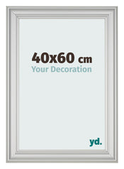 Marco de Fotos 40x60cm Plateado Mate MDF Lazio Delantera Tamano | Yourdecoration.es