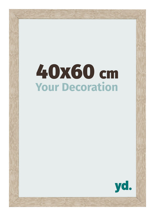 Marco de Fotos 40x60cm Roble Sonoma MDF Bologna Delantera Tamano | Yourdecoration.es