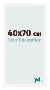 Marco de Fotos 40x70 cm Blanco Brillante MDF Bologna Delantera Tamano | Yourdecoration.es