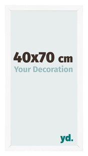 Marco de Fotos 40x70 cm Blanco Mate MDF Bologna Delantera Tamano | Yourdecoration.es