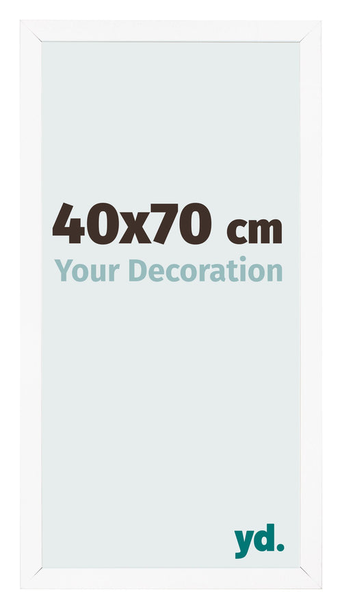 Marco de Fotos 40x70 cm Blanco Mate MDF Bologna Delantera Tamano | Yourdecoration.es