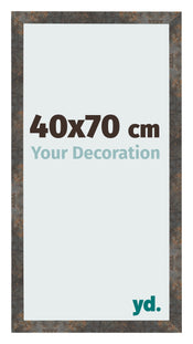 Marco de Fotos 40x70 cm Metal Oxidado MDF Bologna Delantera Tamano | Yourdecoration.es
