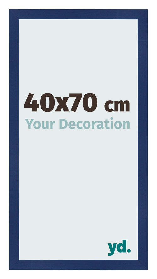 Marco de Fotos 40x70cm Azul Oscuro Barrido MDF Bologna Delantera Tamano | Yourdecoration.es
