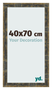 Marco de Fotos 40x70cm Azul Y Dorado Fusionado MDF Pisa Delantera Tamano | Yourdecoration.es