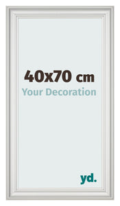 Marco de Fotos 40x70cm Blanco Barrido MDF Lazio Delantera Tamano | Yourdecoration.es
