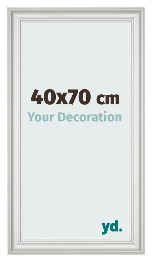 Marco de Fotos 40x70cm Blanco Barrido MDF Lazio Delantera Tamano | Yourdecoration.es