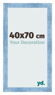Marco de Fotos 40x70cm Claro Azul Barrido MDF Pisa Delantera Tamano | Yourdecoration.es