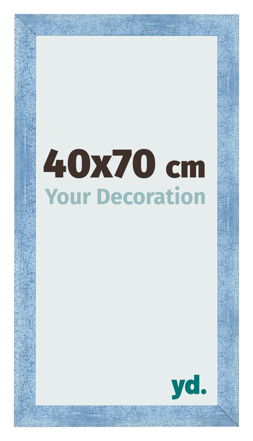 Marco de Fotos 40x70cm Claro Azul Barrido MDF Pisa Delantera Tamano | Yourdecoration.es