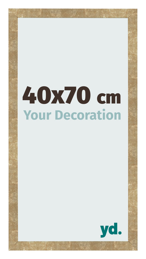 Marco de Fotos 40x70cm Dorado Antiguo MDF Bologna Delantera Tamano | Yourdecoration.es