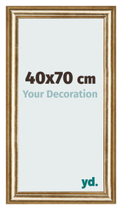 Marco de Fotos 40x70cm Dorado Antiguo MDF Lazio Delantera Tamano | Yourdecoration.es