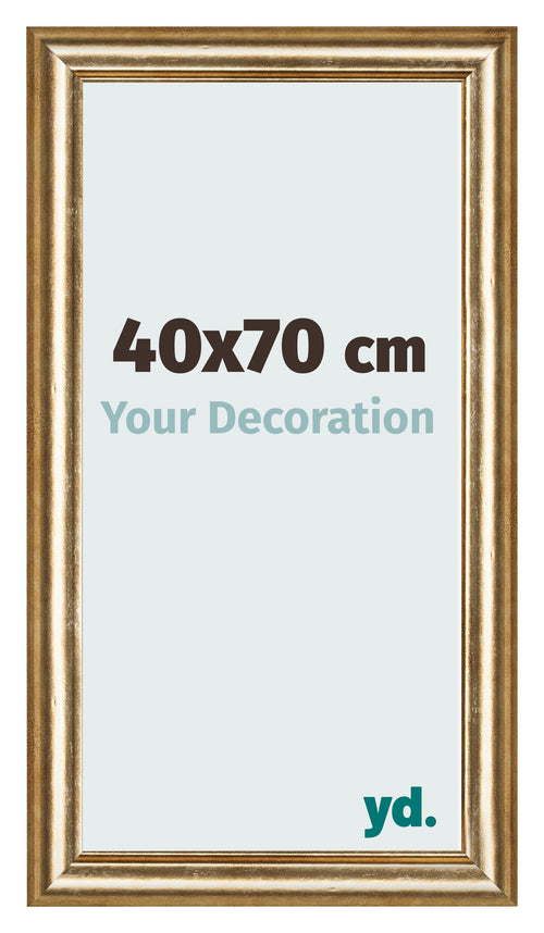 Marco de Fotos 40x70cm Dorado Antiguo MDF Lazio Delantera Tamano | Yourdecoration.es