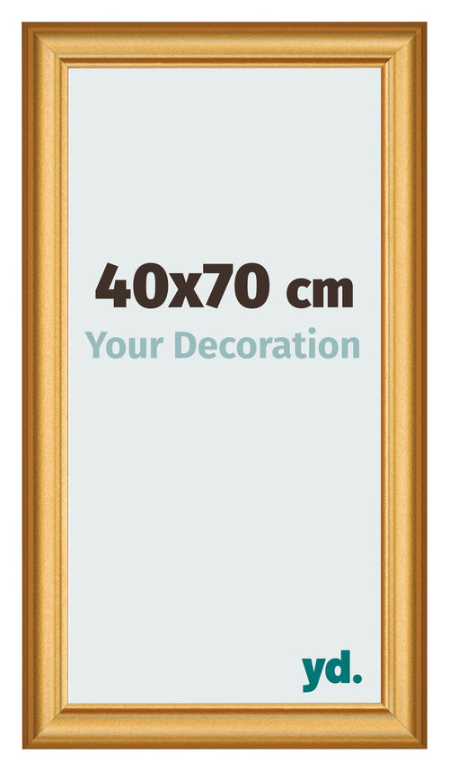 Marco de Fotos 40x70cm Dorado Matte MDF Lazio Delantera Tamano | Yourdecoration.es