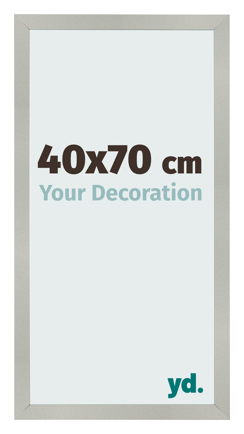 Marco de Fotos 40x70cm Plateado Mate MDF Bologna Delantera Tamano | Yourdecoration.es