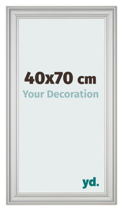Marco de Fotos 40x70cm Plateado Mate MDF Lazio Delantera Tamano | Yourdecoration.es