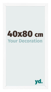 Marco de Fotos 40x80 cm Blanco Mate MDF Bologna Delantera Tamano | Yourdecoration.es