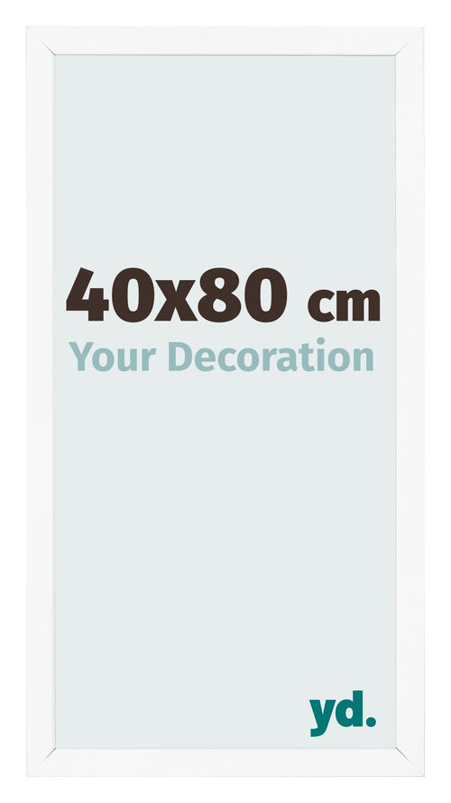 Marco de Fotos 40x80 cm Blanco Mate MDF Bologna Delantera Tamano | Yourdecoration.es