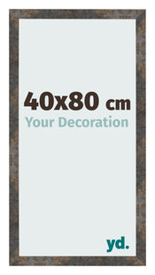 Marco de Fotos 40x80 cm Metal Oxidado MDF Bologna Delantera Tamano | Yourdecoration.es