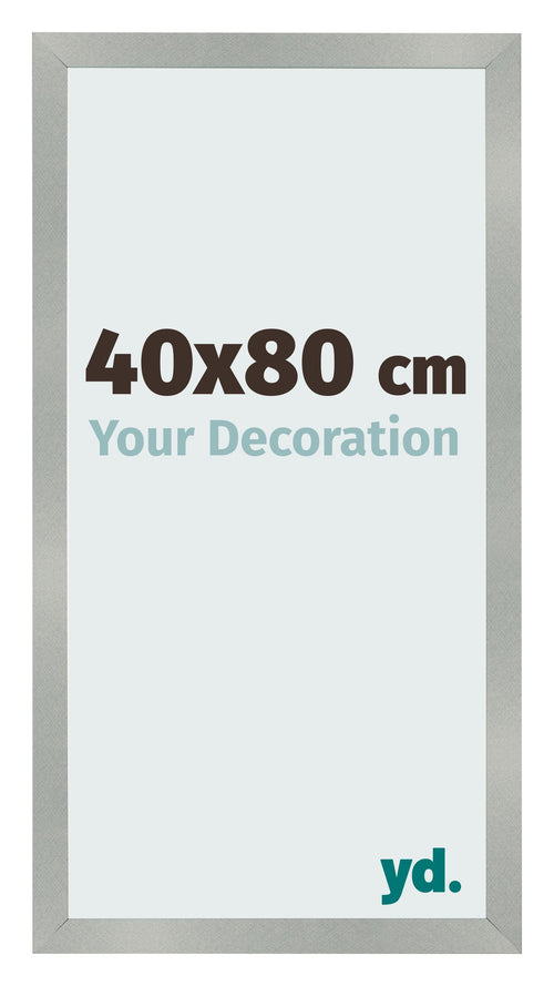 Marco de Fotos 40x80cm Aluminio Cepillado MDF Bologna Delantera Tamano | Yourdecoration.es