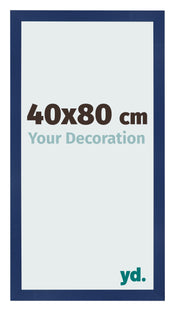 Marco de Fotos 40x80cm Azul Oscuro Barrido MDF Bologna Delantera Tamano | Yourdecoration.es