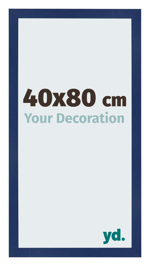 Marco de Fotos 40x80cm Azul Oscuro Barrido MDF Bologna Delantera Tamano | Yourdecoration.es