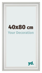 Marco de Fotos 40x80cm Blanco Barrido MDF Lazio Delantera Tamano | Yourdecoration.es