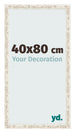 Marco de Fotos 40x80cm Blanco Vintage MDF Bologna Delantera Tamano | Yourdecoration.es