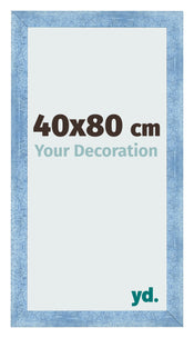 Marco de Fotos 40x80cm Claro Azul Barrido MDF Pisa Delantera Tamano | Yourdecoration.es