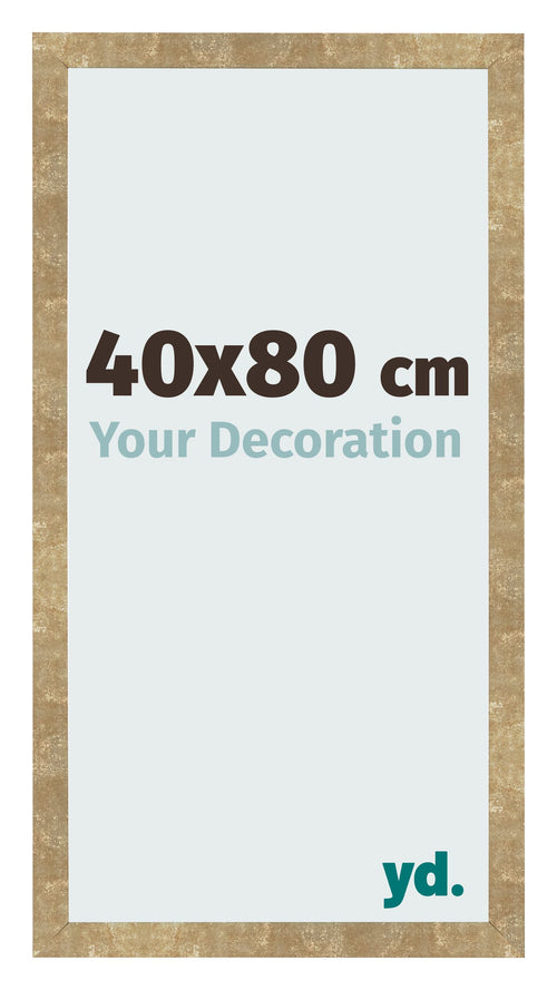 Marco de Fotos 40x80cm Dorado Antiguo MDF Bologna Delantera Tamano | Yourdecoration.es