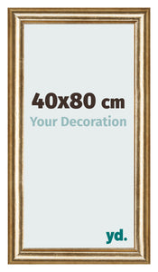 Marco de Fotos 40x80cm Dorado Antiguo MDF Lazio Delantera Tamano | Yourdecoration.es
