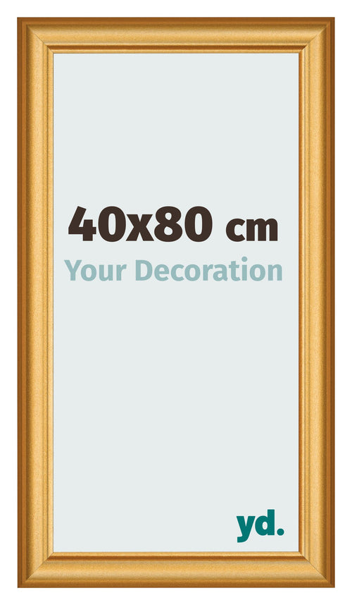 Marco de Fotos 40x80cm Dorado Matte MDF Lazio Delantera Tamano | Yourdecoration.es