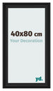 Marco de Fotos 40x80cm Negro Grano De Madera MDF Lazio Delantera Tamano | Yourdecoration.es