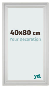 Marco de Fotos 40x80cm Plateado Mate MDF Lazio Delantera Tamano | Yourdecoration.es