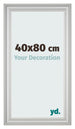 Marco de Fotos 40x80cm Plateado Mate MDF Lazio Delantera Tamano | Yourdecoration.es