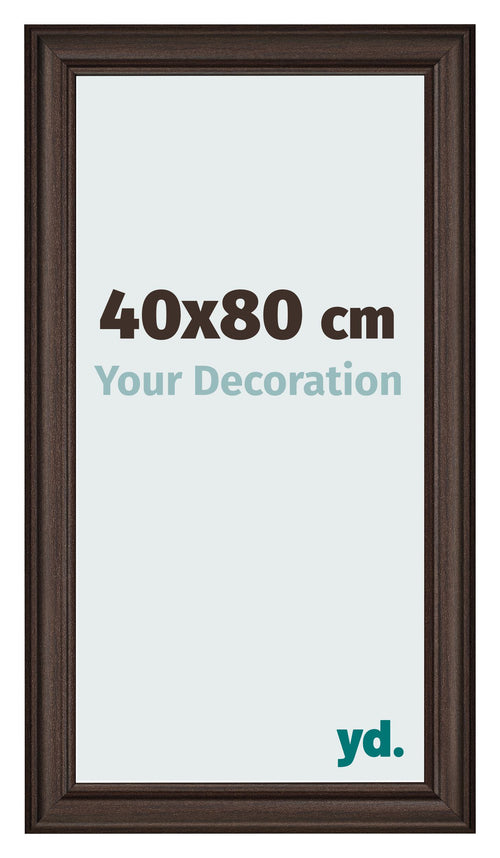 Marco de Fotos 40x80cm Roble Oscuro MDF Lazio Delantera Tamano | Yourdecoration.es