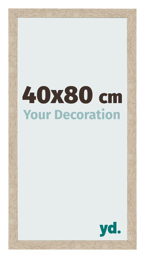 Marco de Fotos 40x80cm Roble Sonoma MDF Bologna Delantera Tamano | Yourdecoration.es