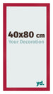 Marco de Fotos 40x80cm Rojo MDF Bologna Delantera Tamano | Yourdecoration.es