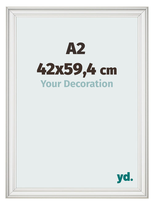 Marco de Fotos 42x59 4cm A2 Blanco Barrido MDF Lazio Delantera Tamano | Yourdecoration.es