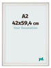 Marco de Fotos 42x59 4cm A2 Blanco Barrido MDF Lazio Delantera Tamano | Yourdecoration.es