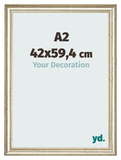 Marco de Fotos 42x59 4cm A2 Brillo Metalico MDF Lazio Delantera Tamano | Yourdecoration.es